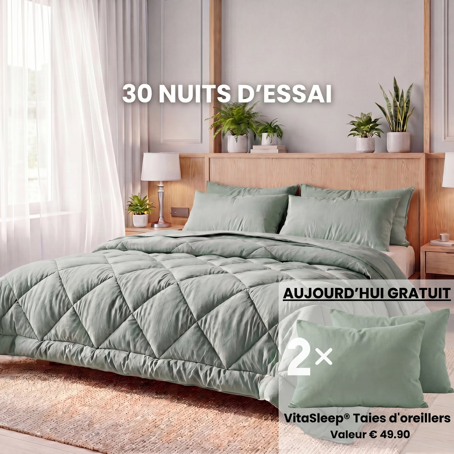 VitaSleep® – La couette 2 en 1 à séchage rapide qui élimine le besoin de housse.