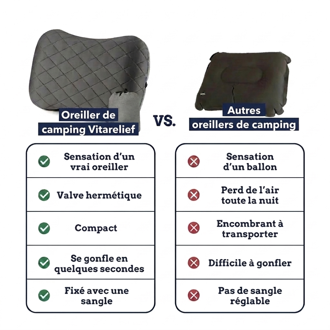Oreiller de camping ultraléger